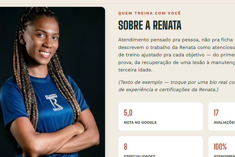 Site da renata, mas mostrando um pouco mais